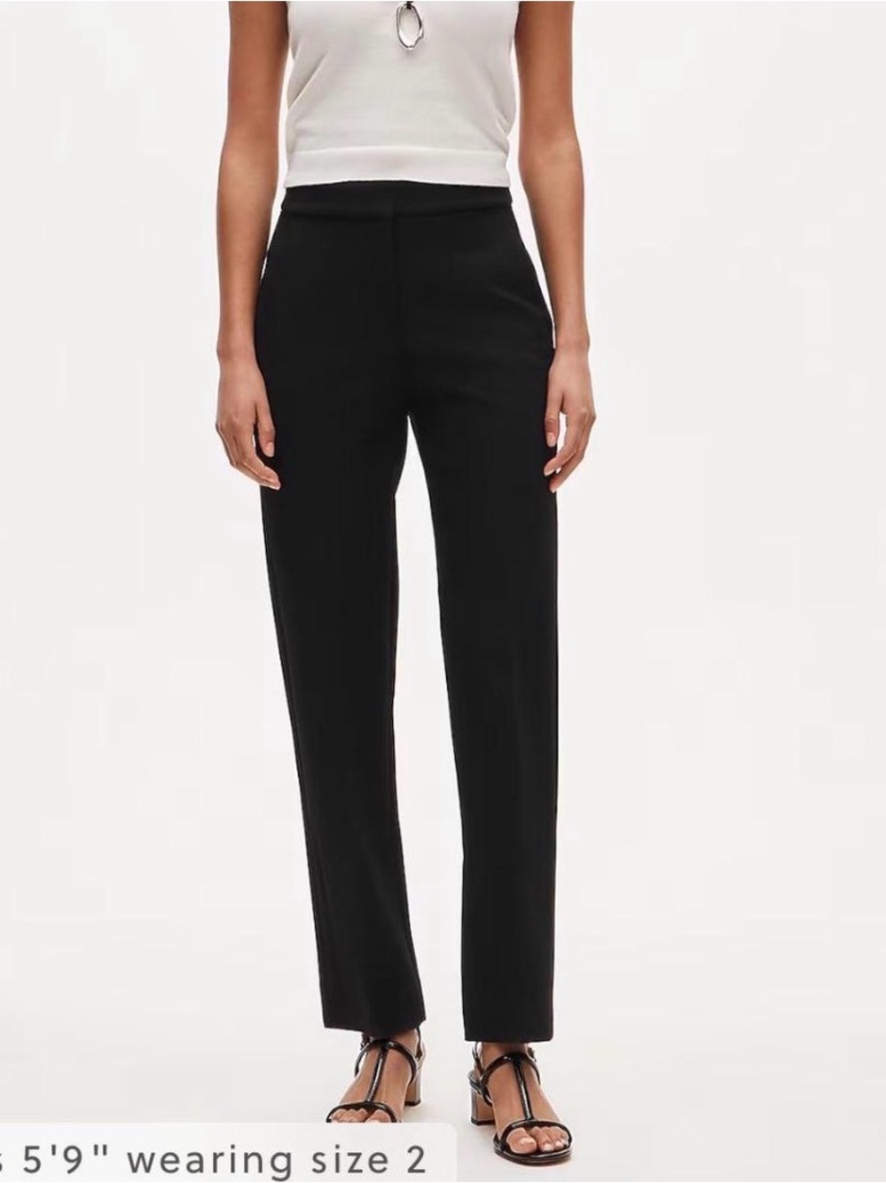 J.Crew Black Straight Leg Kate Trousers size 0